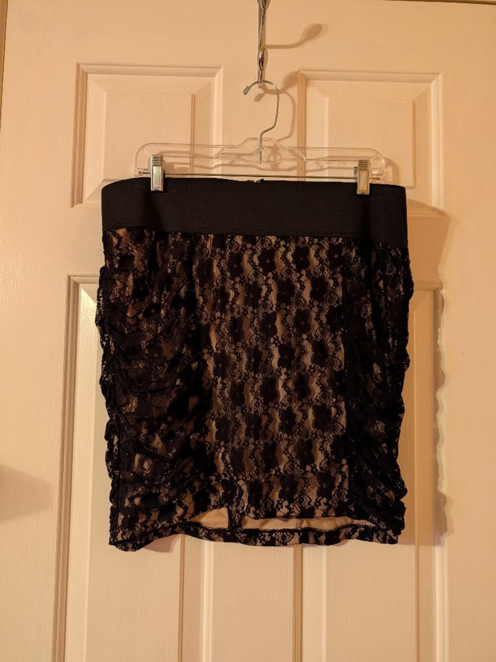 Torrid Black Lace Sheer Mini Skirt ~ 16
